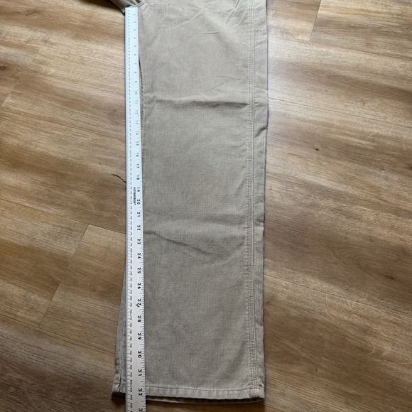 Diesel Carpenter Jeans Men 31x32 Beige Corduroy Relaxed Straight Leg Workwear - Picture 14 of 16